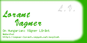 lorant vagner business card