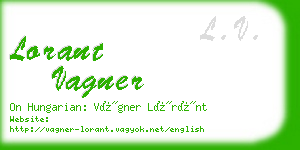 lorant vagner business card